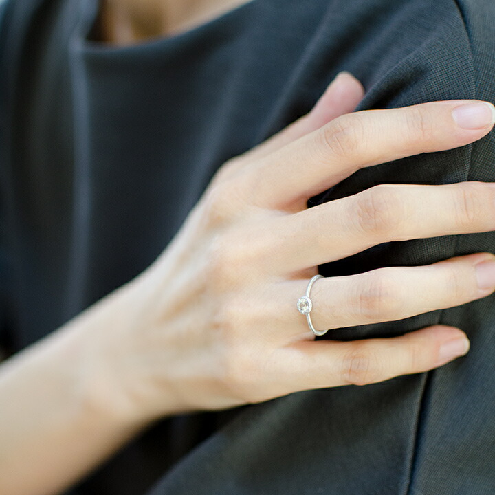 umu -アム- FINE JEWELRY STUIDIOホワイトサファイア リング 「levita」rg1414_i3.jpg