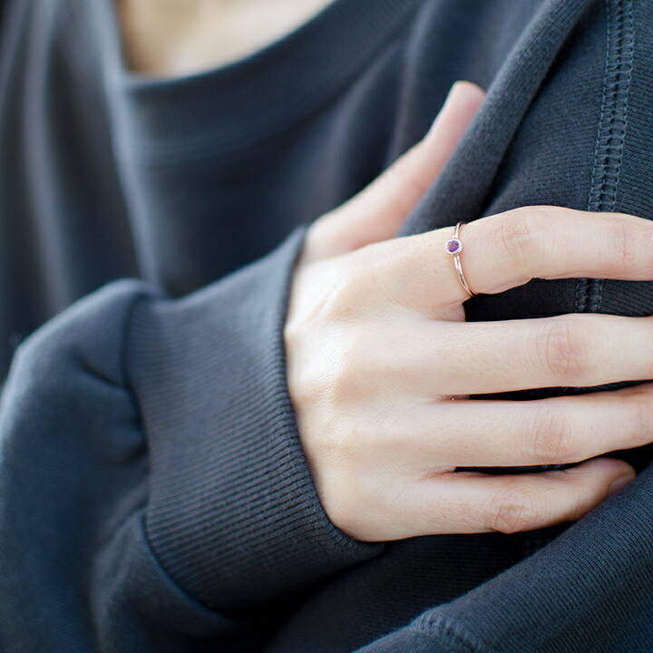 umu -アム- FINE JEWELRY STUIDIOアメシスト リング 「pupo」rg1427_i3.jpg