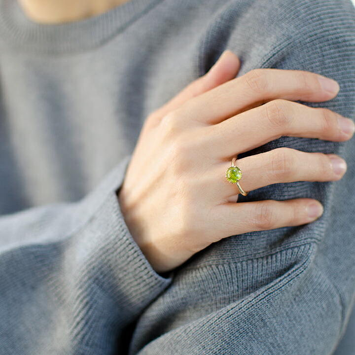 umu -アム- FINE JEWELRY STUIDIOカボション ペリドット リングrg1437_i3.jpg