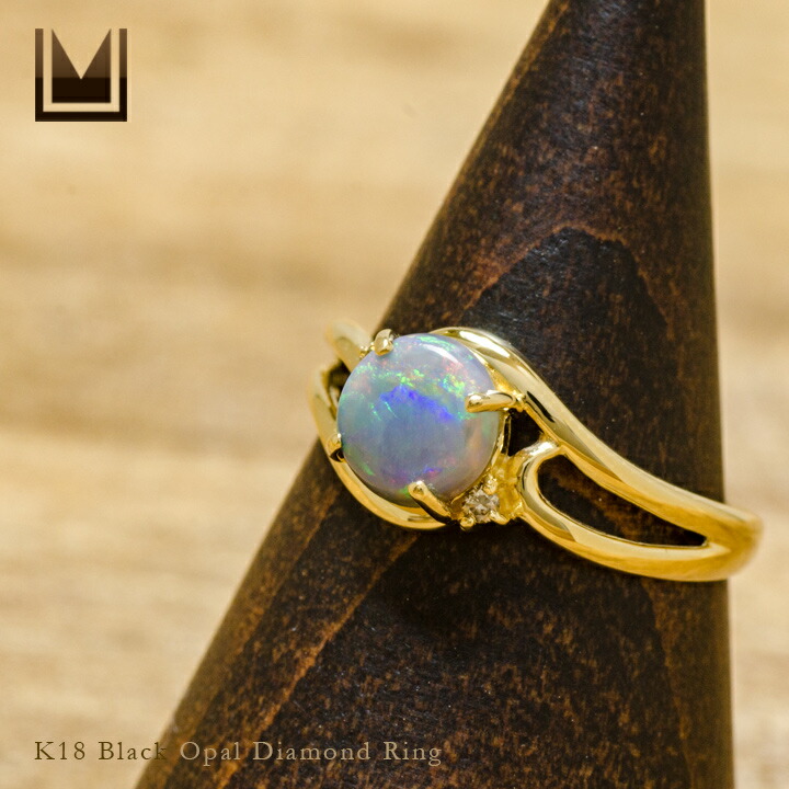 umu -アム- FINE JEWELRY STUIDIOブラックオパール ダイヤモンド リングrg1441_1.jpg