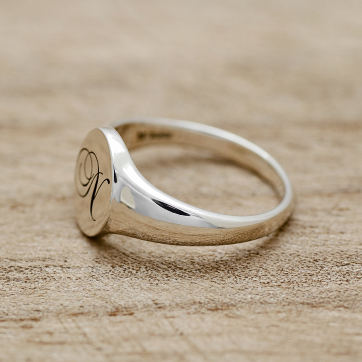 umu -アム- FINE JEWELRY STUIDIOSV925 イニシャル シグネット リングrg1449_3.jpg