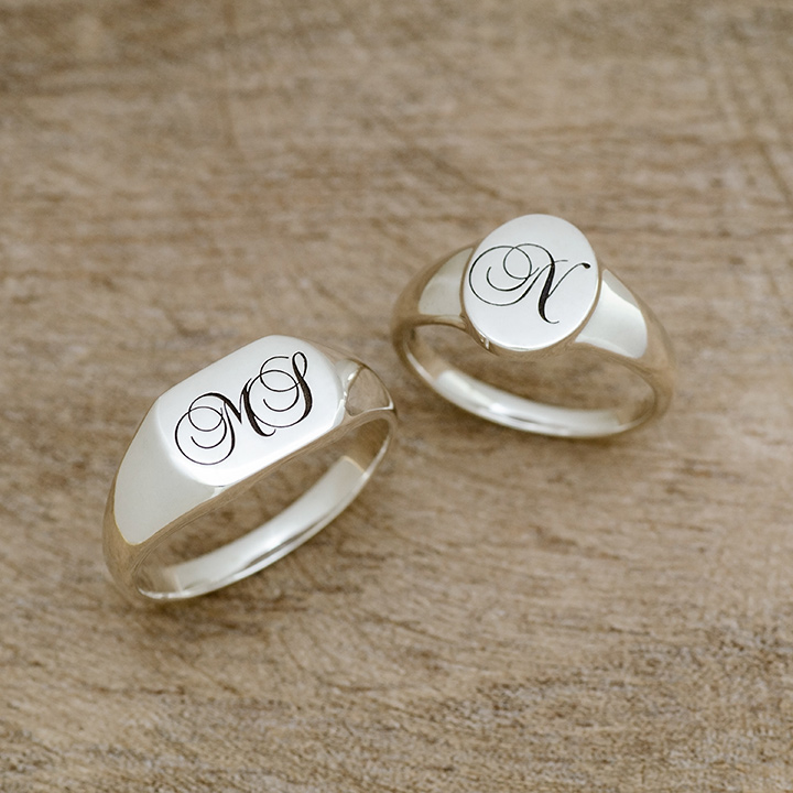 umu -アム- FINE JEWELRY STUIDIOSV925 イニシャル シグネット リングrg1449_6.jpg
