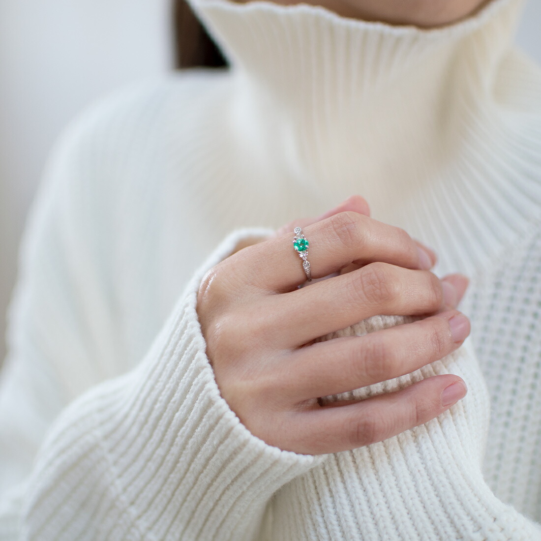 umu -アム- FINE JEWELRY STUIDIOエメラルド ダイヤモンド リングrg1467_i2.jpg
