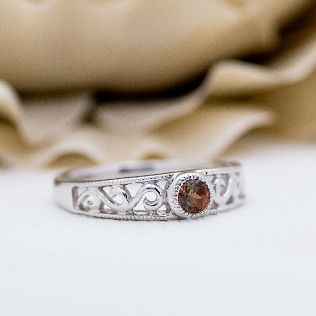 umu -アム- FINE JEWELRY STUIDIOアンダルサイト アイビーモチーフ リング 「berso」rg1468_1.jpg