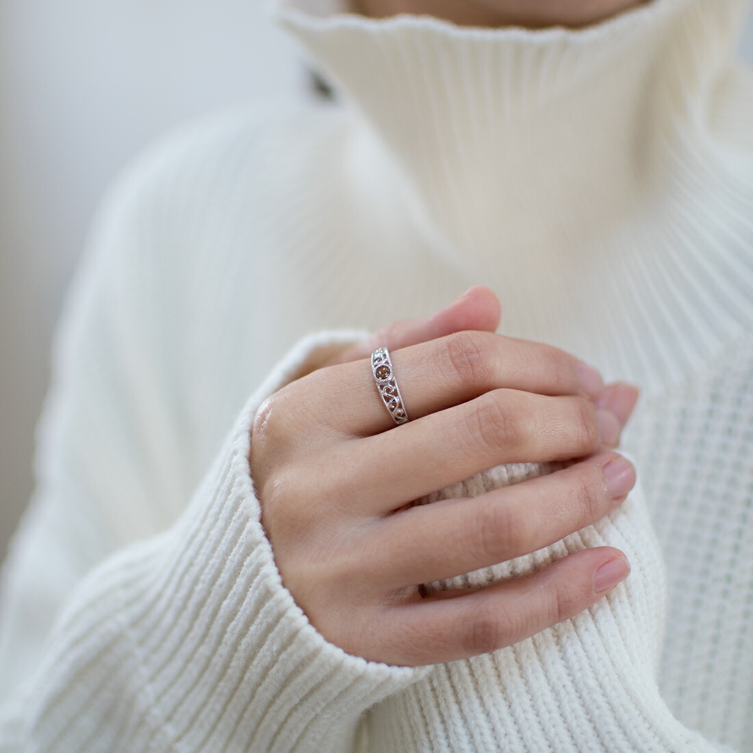 umu -アム- FINE JEWELRY STUIDIOアンダルサイト アイビーモチーフ リング 「berso」rg1468_i2.jpg
