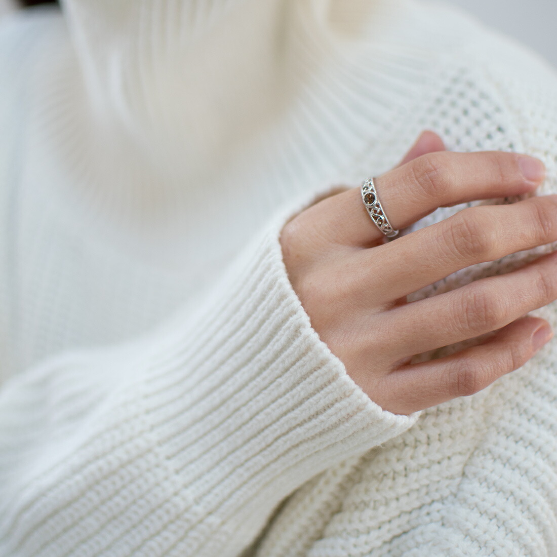 umu -アム- FINE JEWELRY STUIDIOアンダルサイト アイビーモチーフ リング 「berso」rg1468_i3.jpg