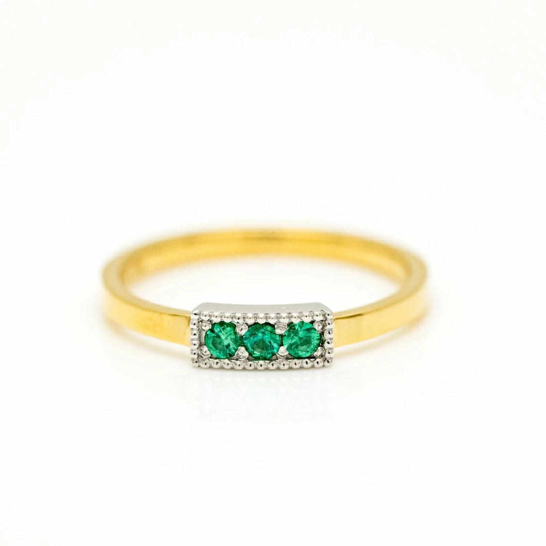 umu -アム- FINE JEWELRY STUIDIOK10/PT900 エメラルド コンビネーション リング 「noel」rg1469_m.jpg