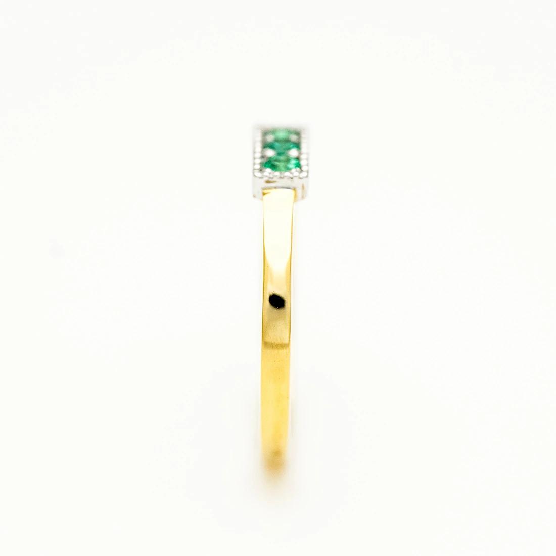 umu -アム- FINE JEWELRY STUIDIOK10/PT900 エメラルド コンビネーション リング 「noel」rg1469_y.jpg