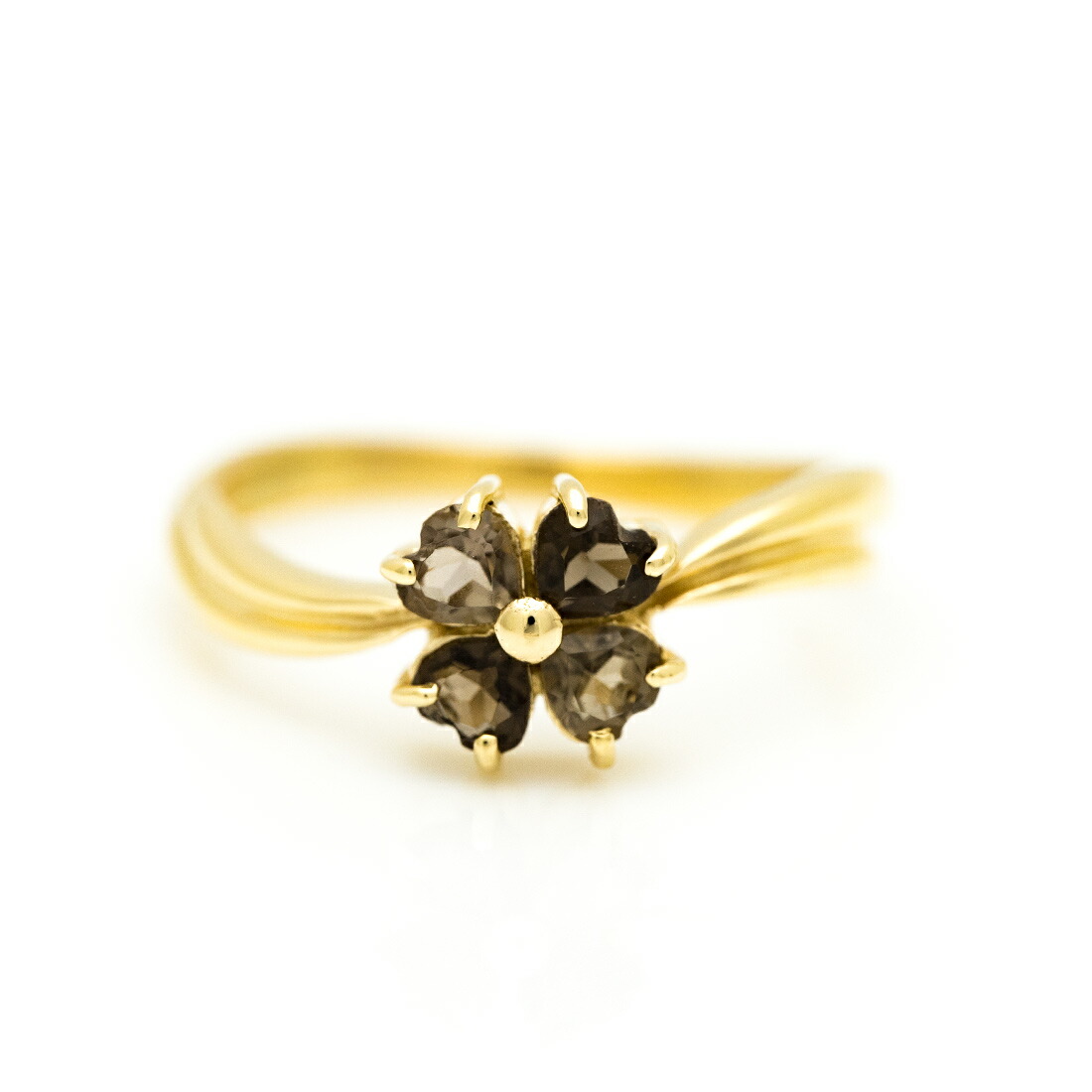 umu -アム- FINE JEWELRY STUIDIOスモーキークォーツ クローバーモチーフ リングrg1470_m.jpg