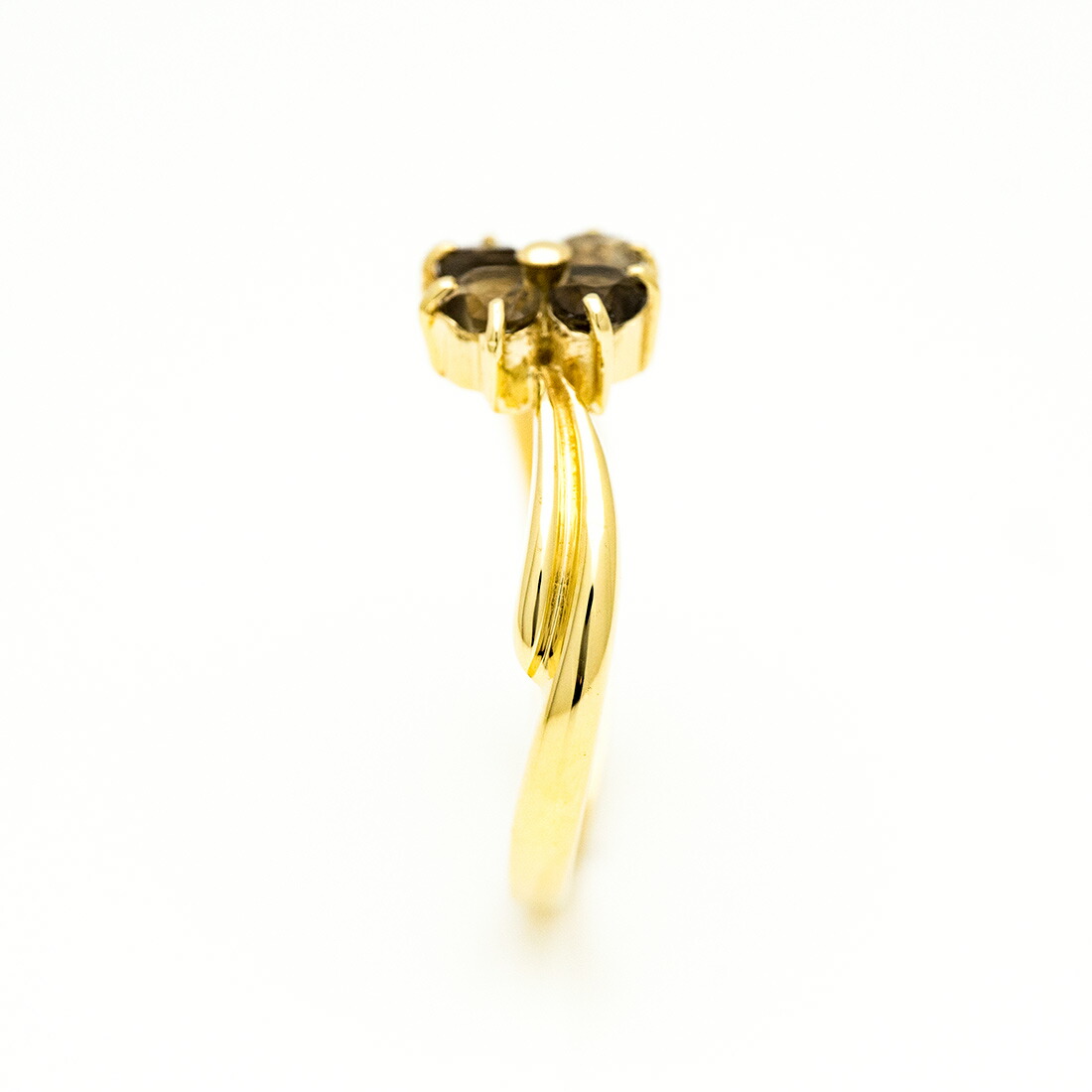 umu -アム- FINE JEWELRY STUIDIOスモーキークォーツ クローバーモチーフ リングrg1470_y.jpg
