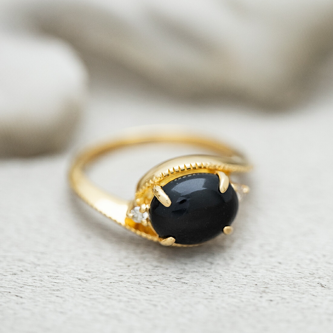 umu -アム- FINE JEWELRY STUIDIOオニキス ダイヤモンド リング 「pristino」rg1480_1.jpg