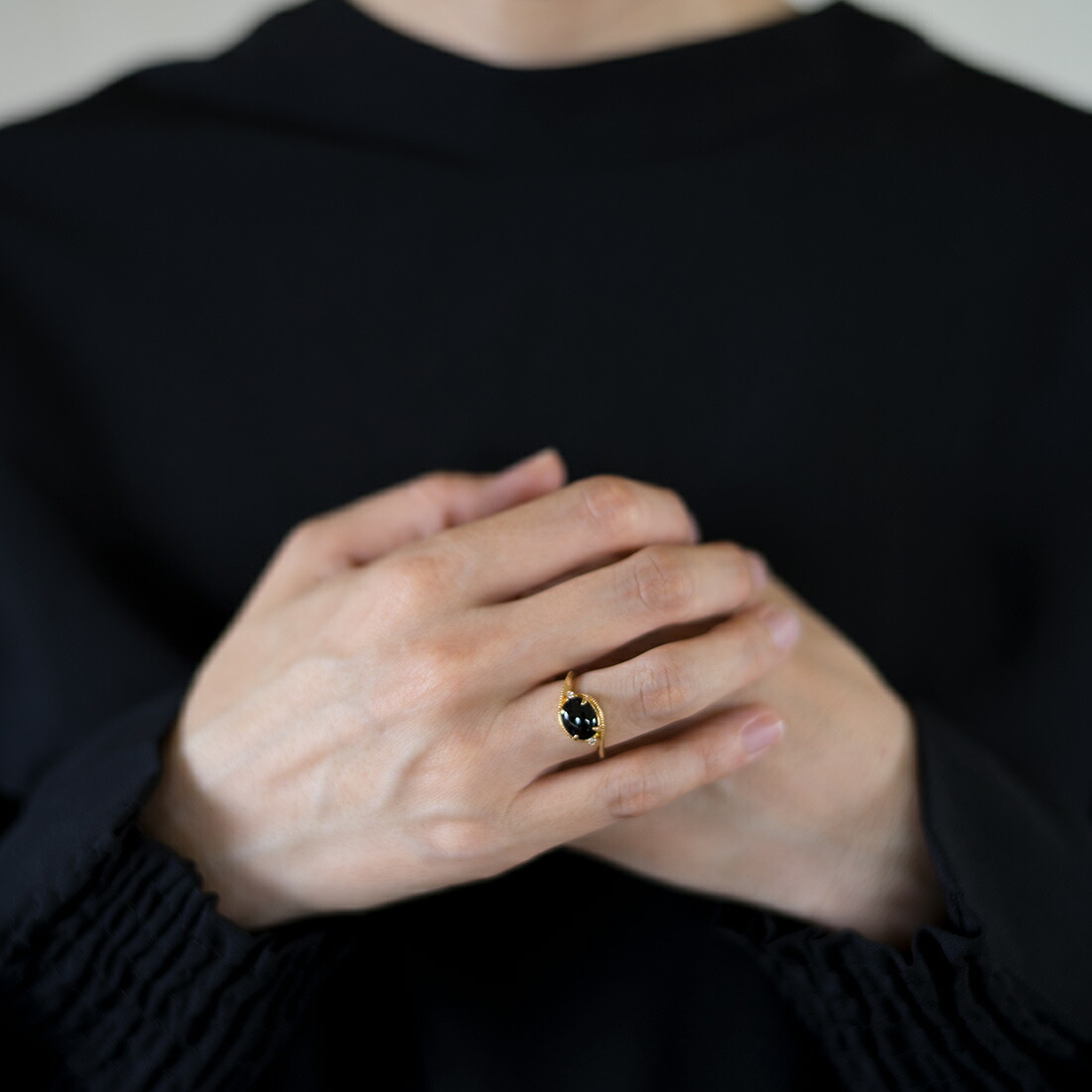 umu -アム- FINE JEWELRY STUIDIOオニキス ダイヤモンド リング 「pristino」rg1480_i2.jpg