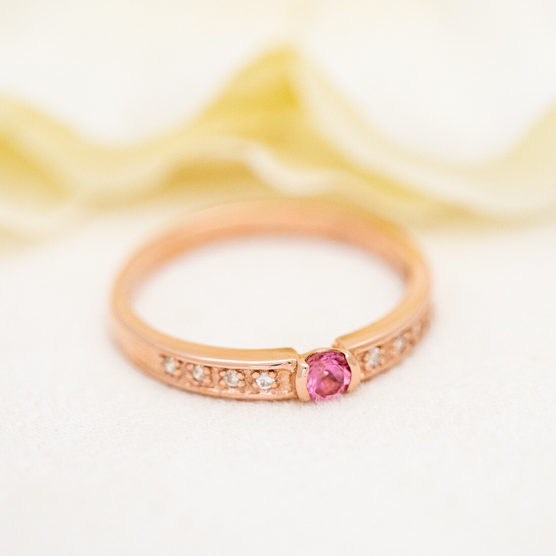 umu -アム- FINE JEWELRY STUIDIOピンクトルマリン ダイヤモンド リングrg1482_1.jpg