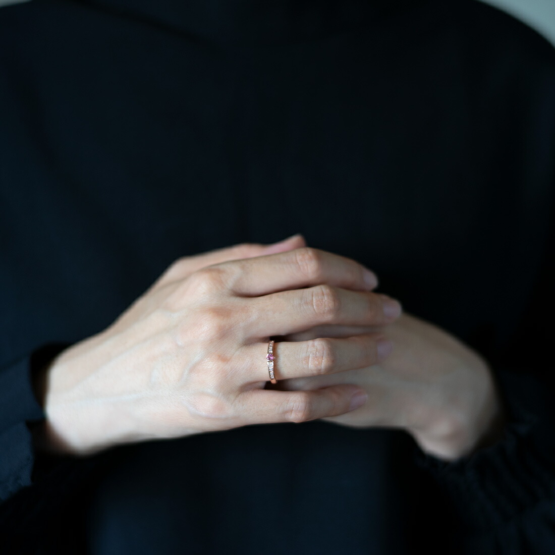 umu -アム- FINE JEWELRY STUIDIOピンクトルマリン ダイヤモンド リングrg1482_i2.jpg
