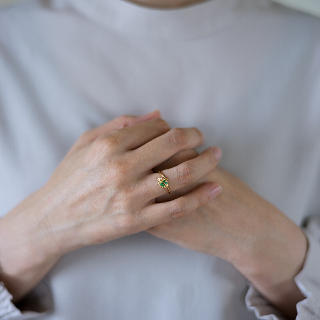 umu -アム- FINE JEWELRY STUIDIOグラデーション リーフモチーフ リング 「cimolo」rg1492_i2.jpg