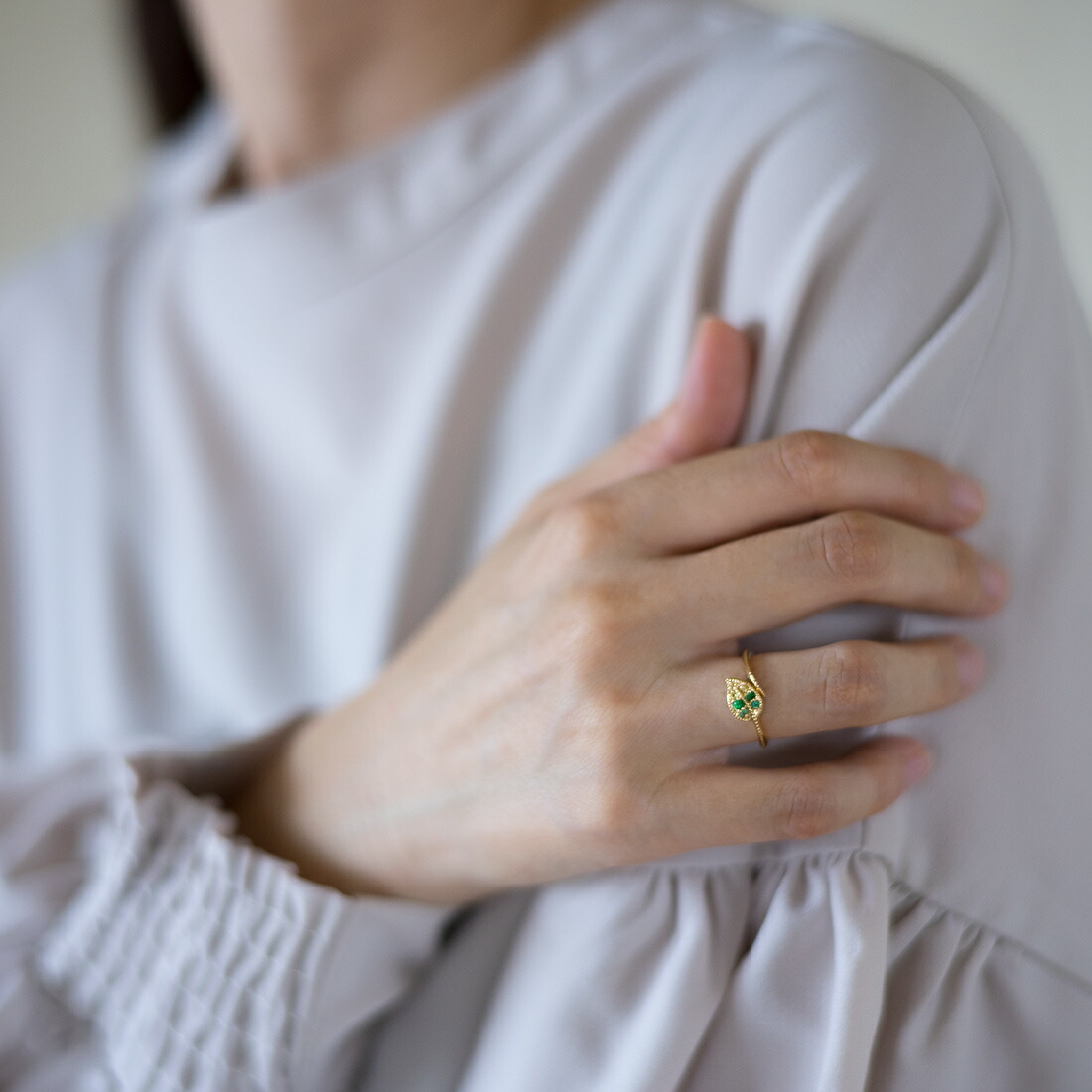 umu -アム- FINE JEWELRY STUIDIOグラデーション リーフモチーフ リング 「cimolo」rg1492_i3.jpg