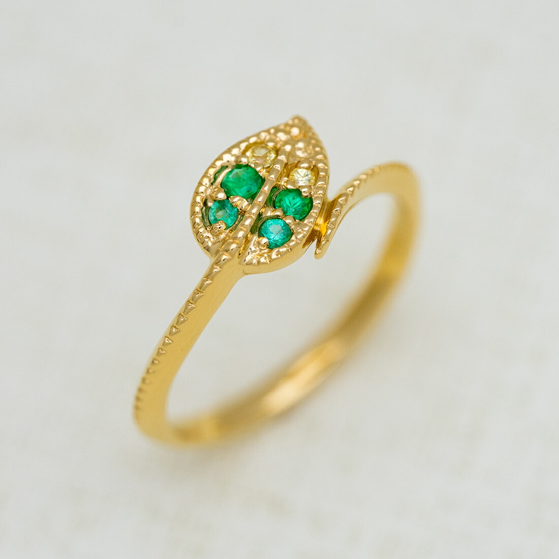 umu -アム- FINE JEWELRY STUIDIOグラデーション リーフモチーフ リング 「cimolo」rg1492_kanban2.jpg