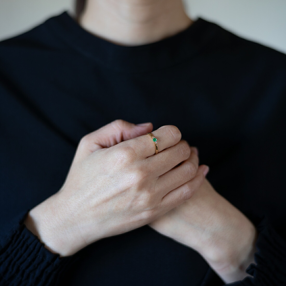 umu -アム- FINE JEWELRY STUIDIOエメラルド ダイヤモンド リングrg1500_i2.jpg