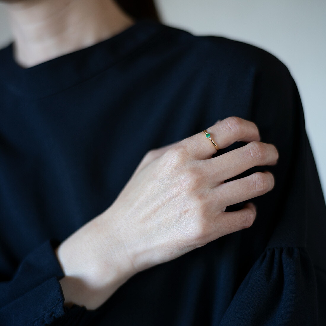 umu -アム- FINE JEWELRY STUIDIOエメラルド ダイヤモンド リングrg1500_i3.jpg