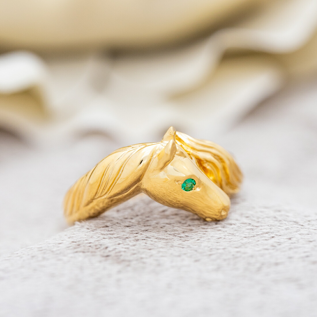 umu -アム- FINE JEWELRY STUIDIOエメラルド ホースモチーフ リングrg1509_1.jpg
