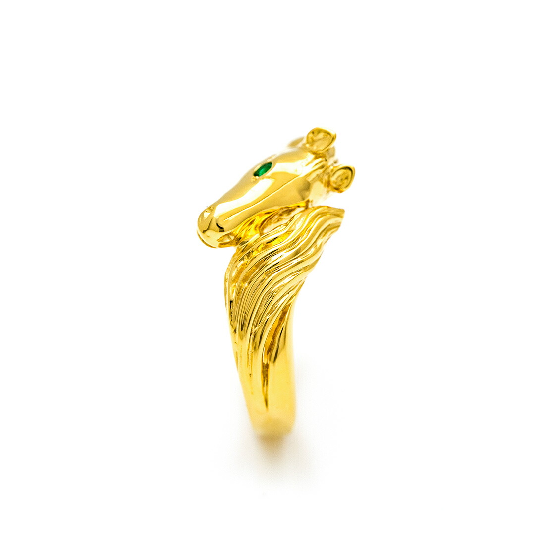 umu -アム- FINE JEWELRY STUIDIOエメラルド ホースモチーフ リングrg1509_y.jpg