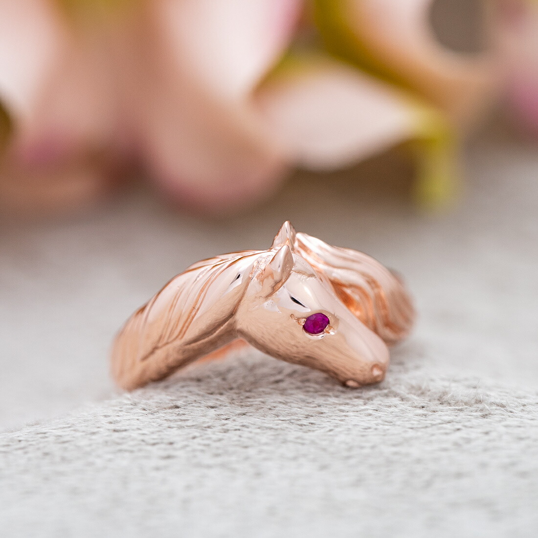 umu -アム- FINE JEWELRY STUIDIOルビー ホースモチーフ リングrg1510_1.jpg