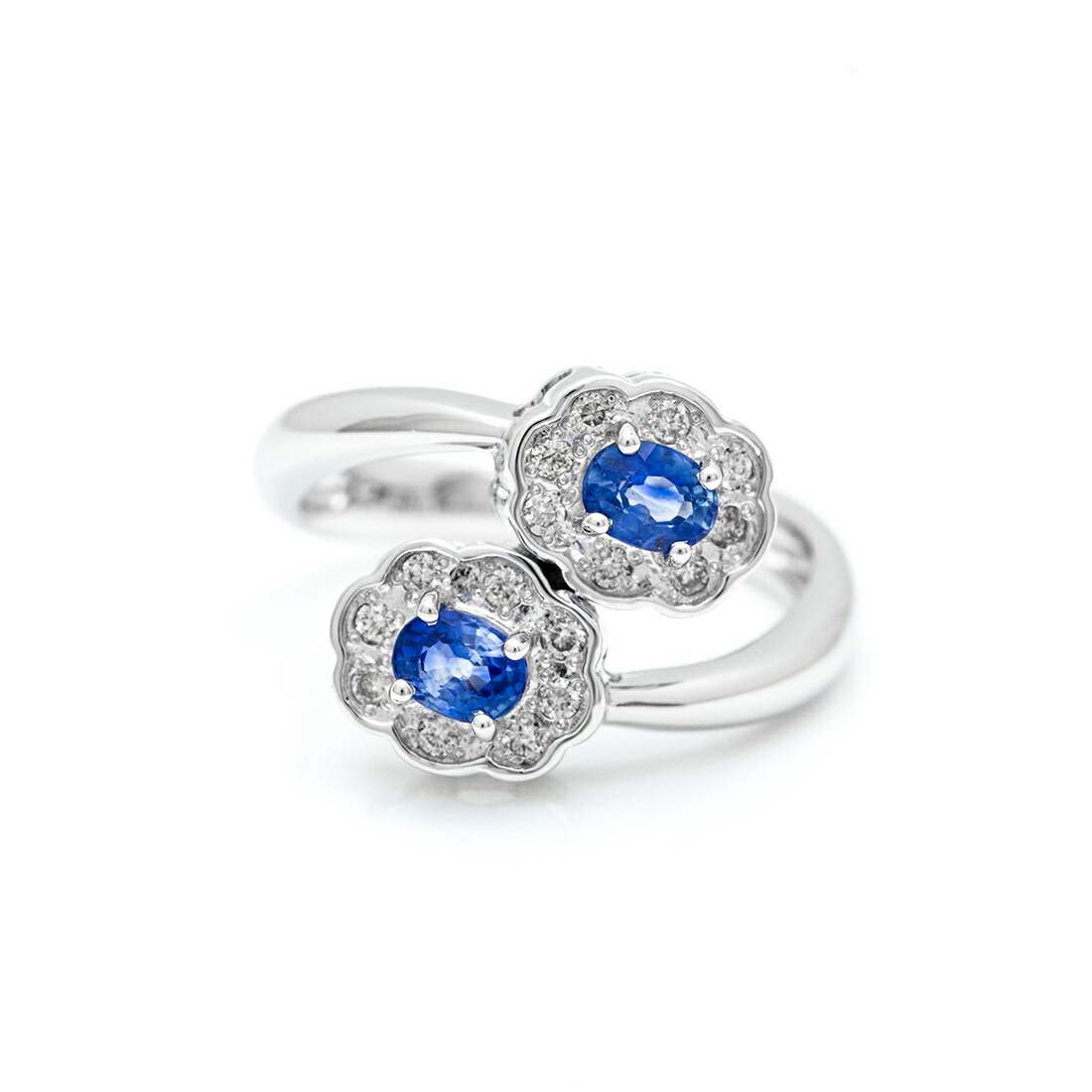 umu -アム- FINE JEWELRY STUIDIOブルーサファイア ダイヤモンド フラワーモチーフ リングrg1514_m.jpg