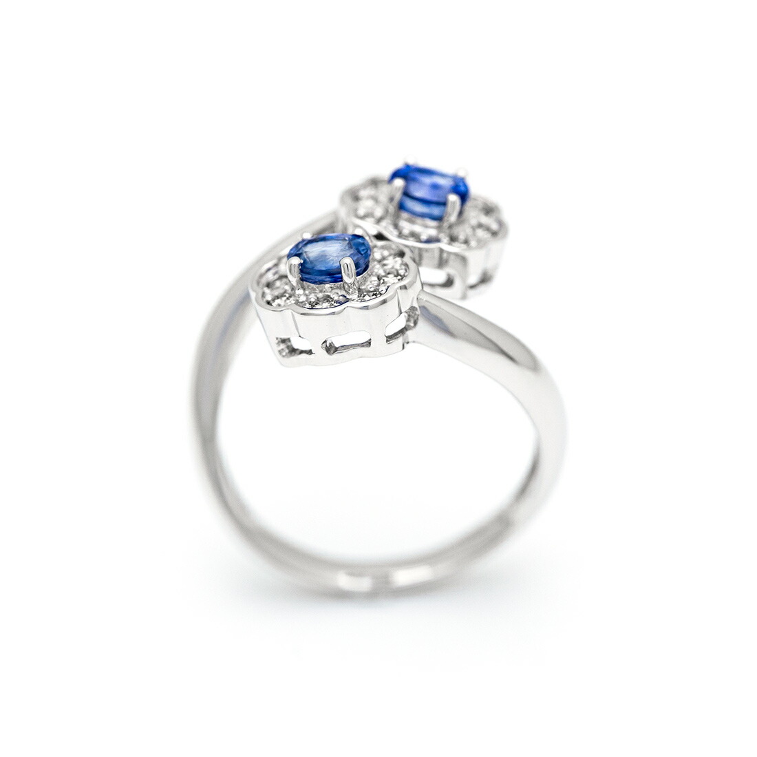 umu -アム- FINE JEWELRY STUIDIOブルーサファイア ダイヤモンド フラワーモチーフ リングrg1514_s.jpg