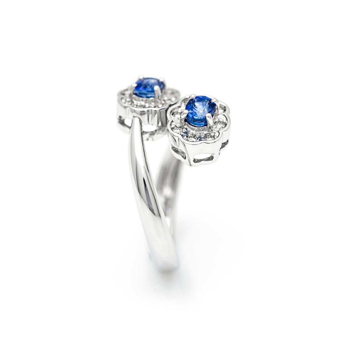 umu -アム- FINE JEWELRY STUIDIOブルーサファイア ダイヤモンド フラワーモチーフ リングrg1514_y.jpg