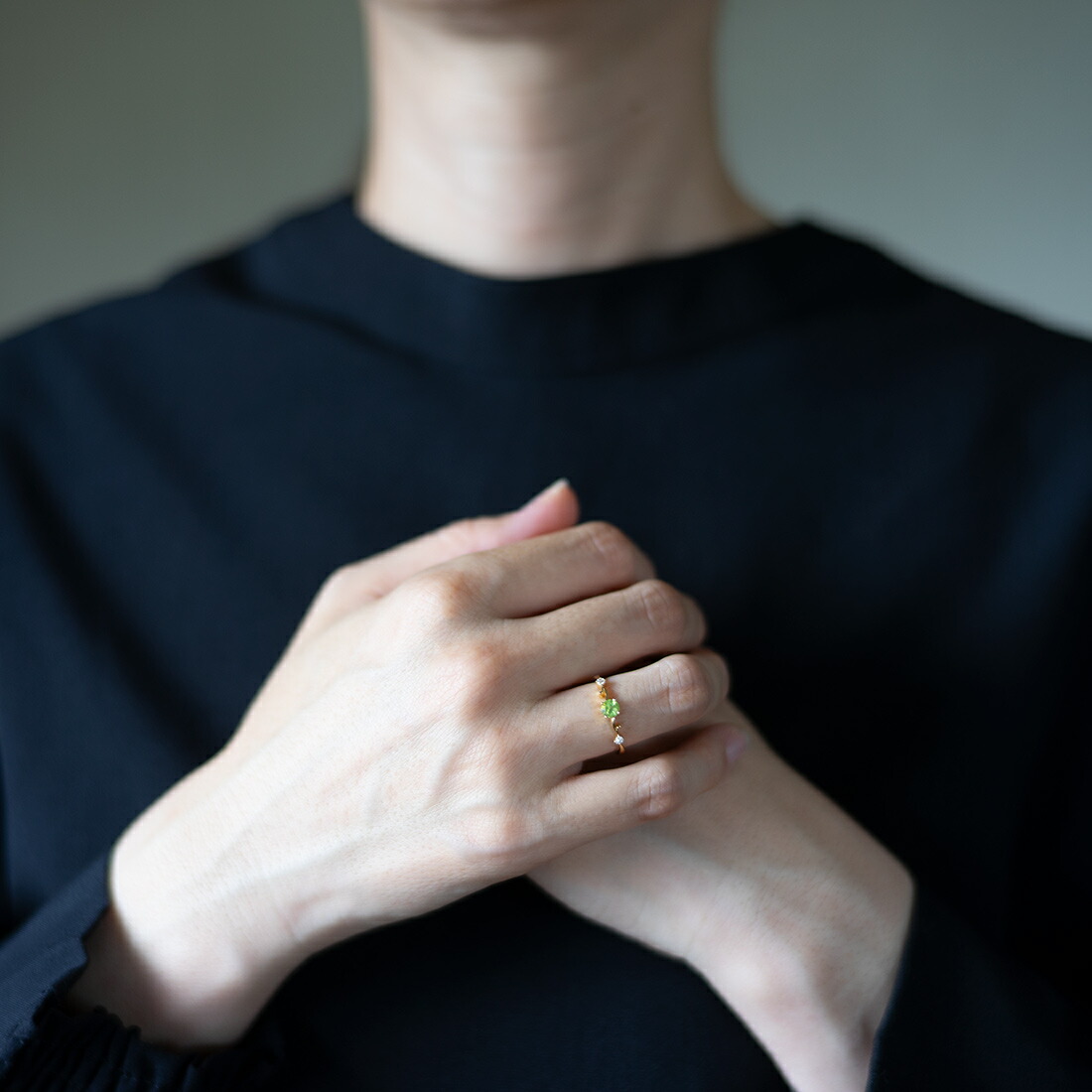 umu -アム- FINE JEWELRY STUIDIOペリドット ダイヤモンド リングrg1516_i2.jpg