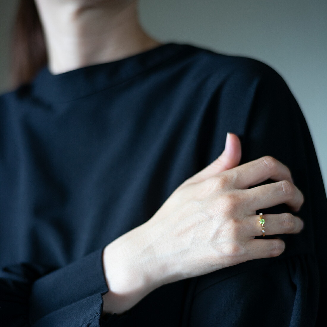 umu -アム- FINE JEWELRY STUIDIOペリドット ダイヤモンド リングrg1516_i3.jpg