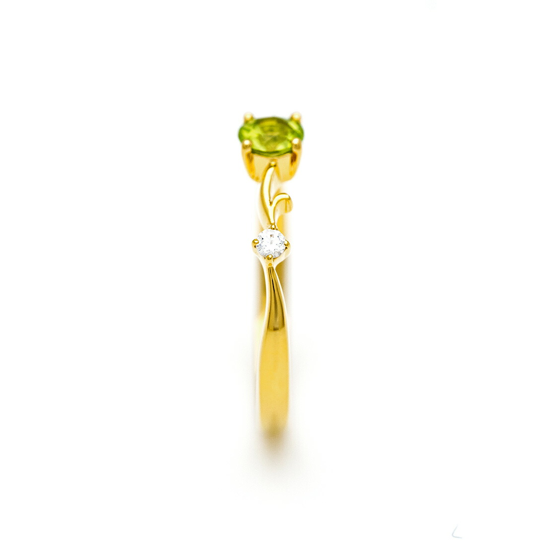 umu -アム- FINE JEWELRY STUIDIOペリドット ダイヤモンド リングrg1516_y.jpg