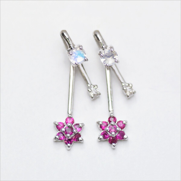 umu -アム- FINE JEWELRY STUIDIOルビー ブルームーンストーン スイング ピアスimgrc0070344732.jpg
