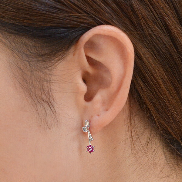 umu -アム- FINE JEWELRY STUIDIOルビー ブルームーンストーン スイング ピアスimgrc0070344738.jpg