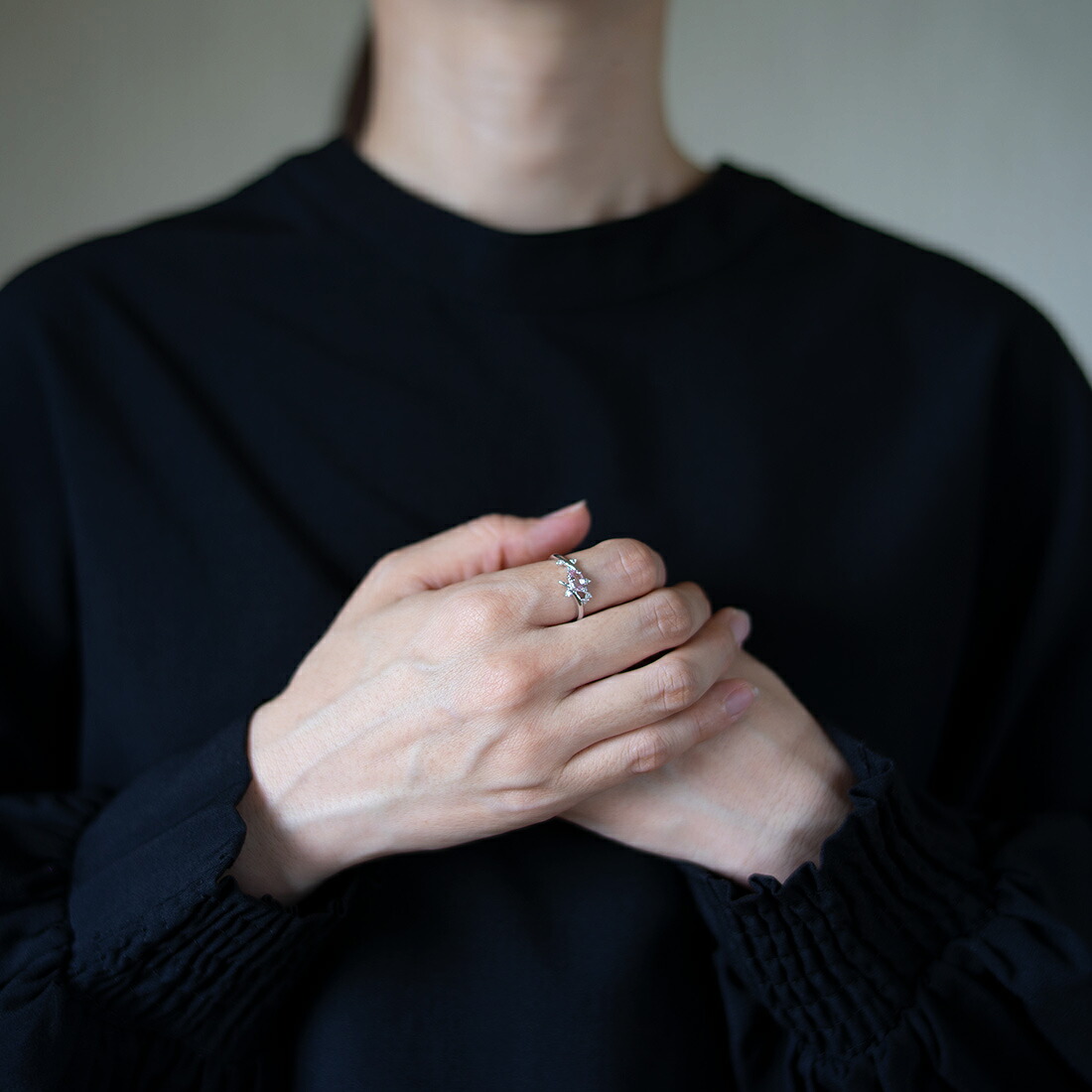 umu -アム- FINE JEWELRY STUIDIOモルガナイト キュービックジルコニア リングrg0409_i2.jpg