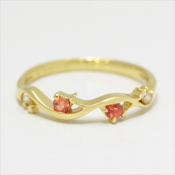 umu -アム- FINE JEWELRY STUIDIOオレンジサファイア キュービックジルコニア リングimgrc0069776342.jpg